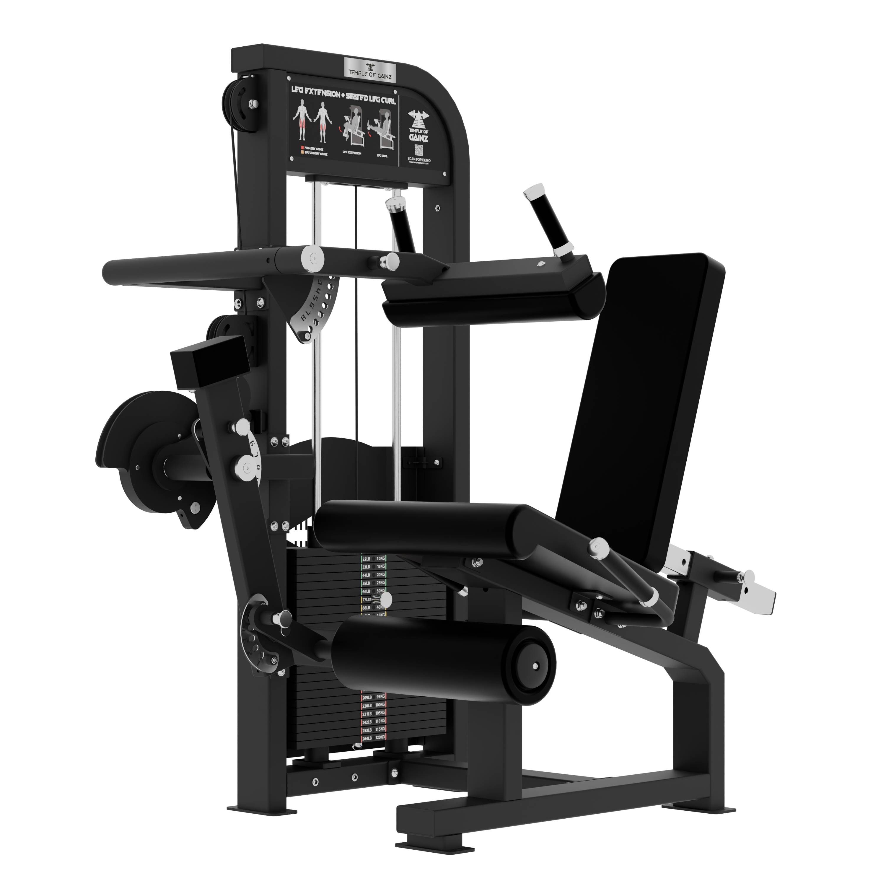 SELECTORIZED LEG EXTENSION SEATED LEG CURL VERSION – Temple of