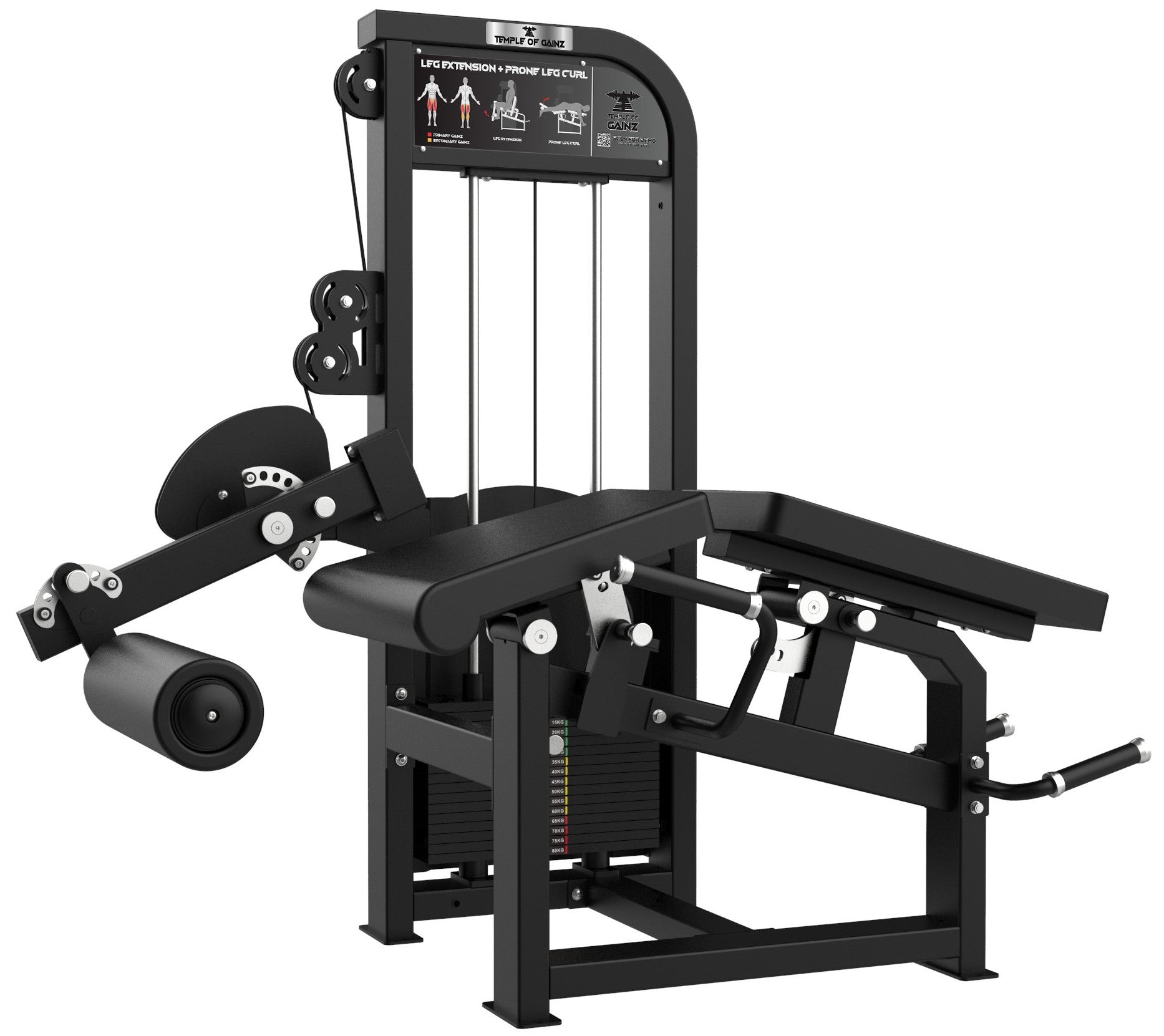 SELECTORIZED LEG EXTENSION PRONE LEG CURL MACHINE Temple Of Gainz selectorized-leg-extension-prone-leg-curl-machine-temple-of-gainz