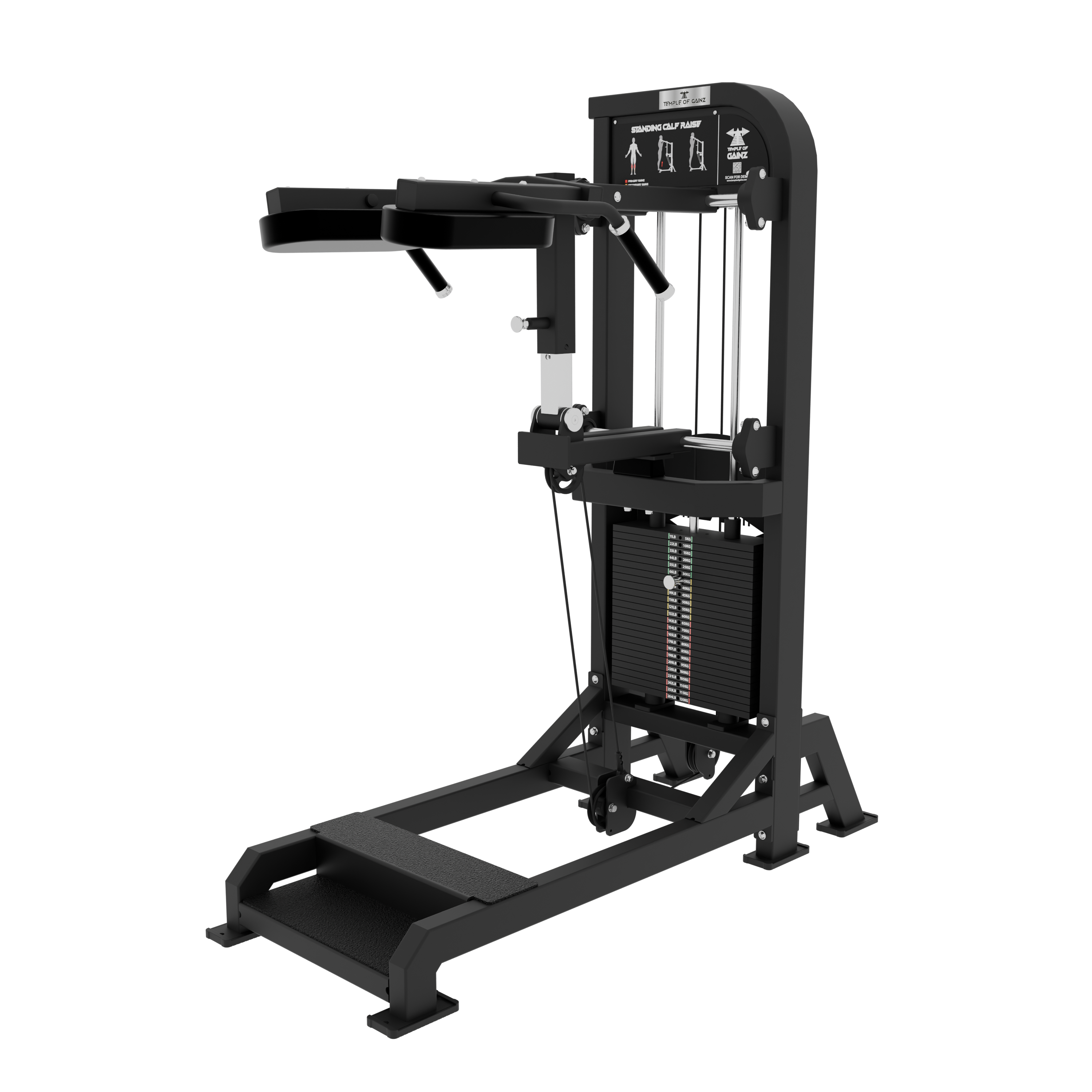 SELECTORIZED STANDING CALF RAISE MACHINE VERSION 3 – Temple of Gainz SELECTORIZED STANDING CALF RAISE MACHINE VERSION 3 – Temple of Gainz