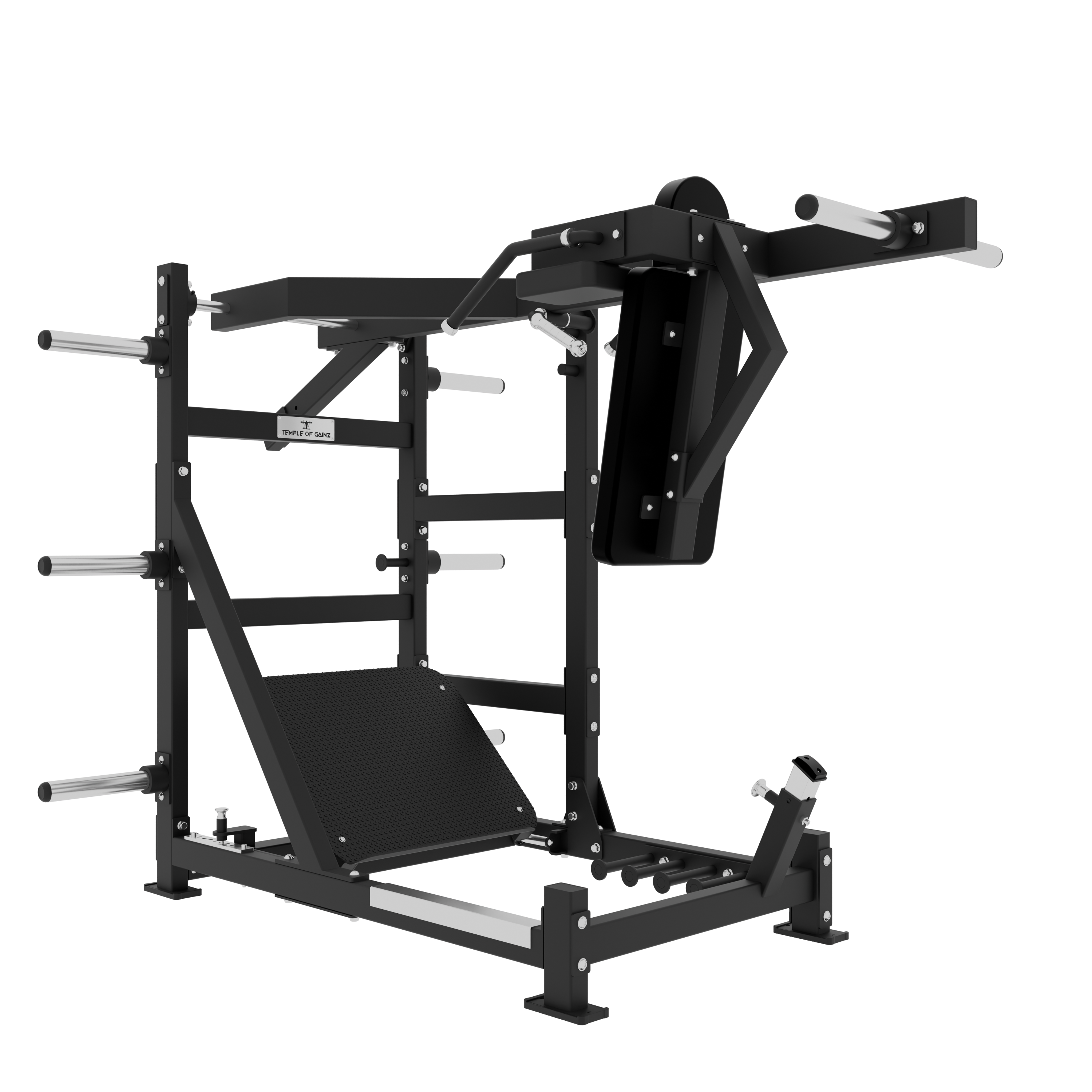 PLATE-LOADED ADJUSTABLE PENDULUM SQUAT MACHINE VERSION 3.1