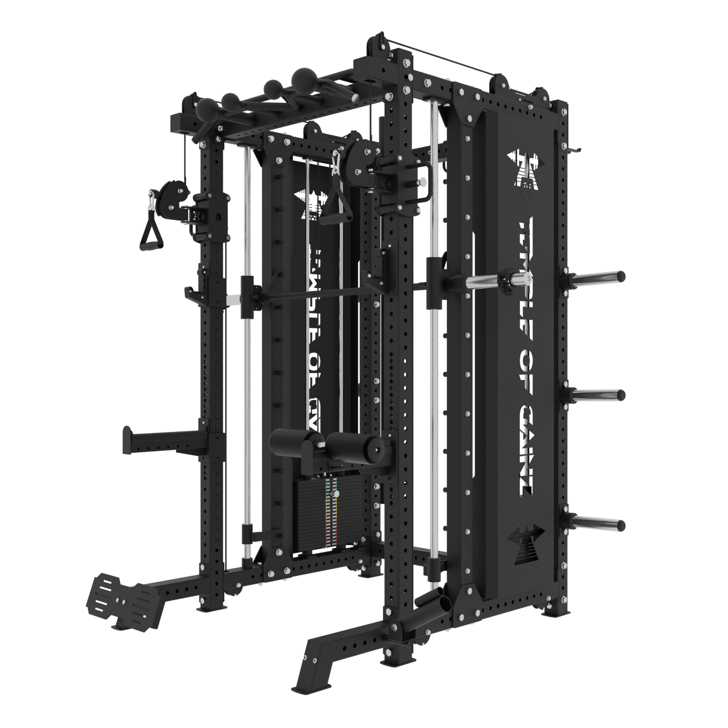 ALL-IN-ONE POWER RACK + FUNCTIONAL TRAINER + SMITH MACHINE – Temple of ...