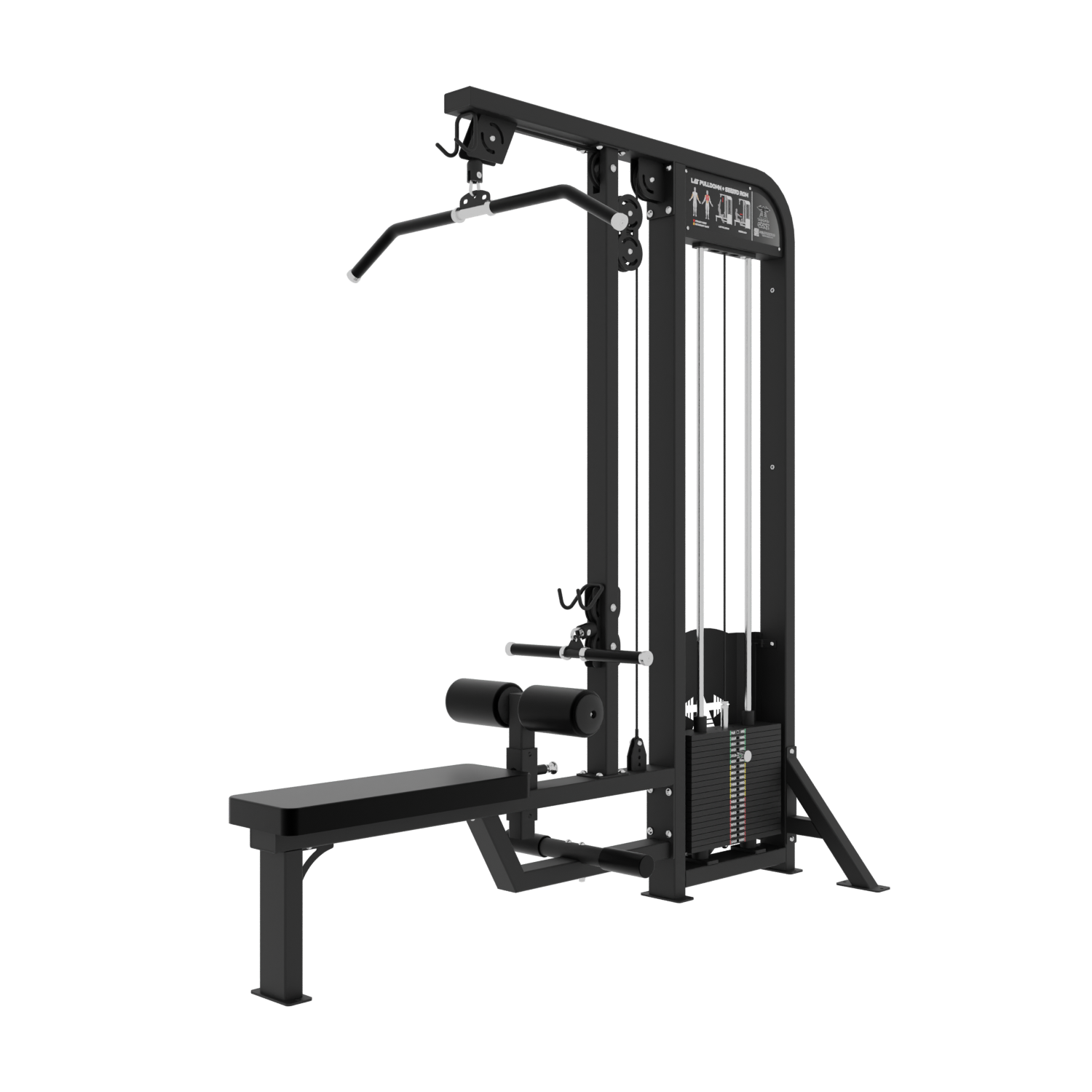 SELECTORIZED LAT PULLDOWN SEATED ROW MACHINE Temple of Gainz