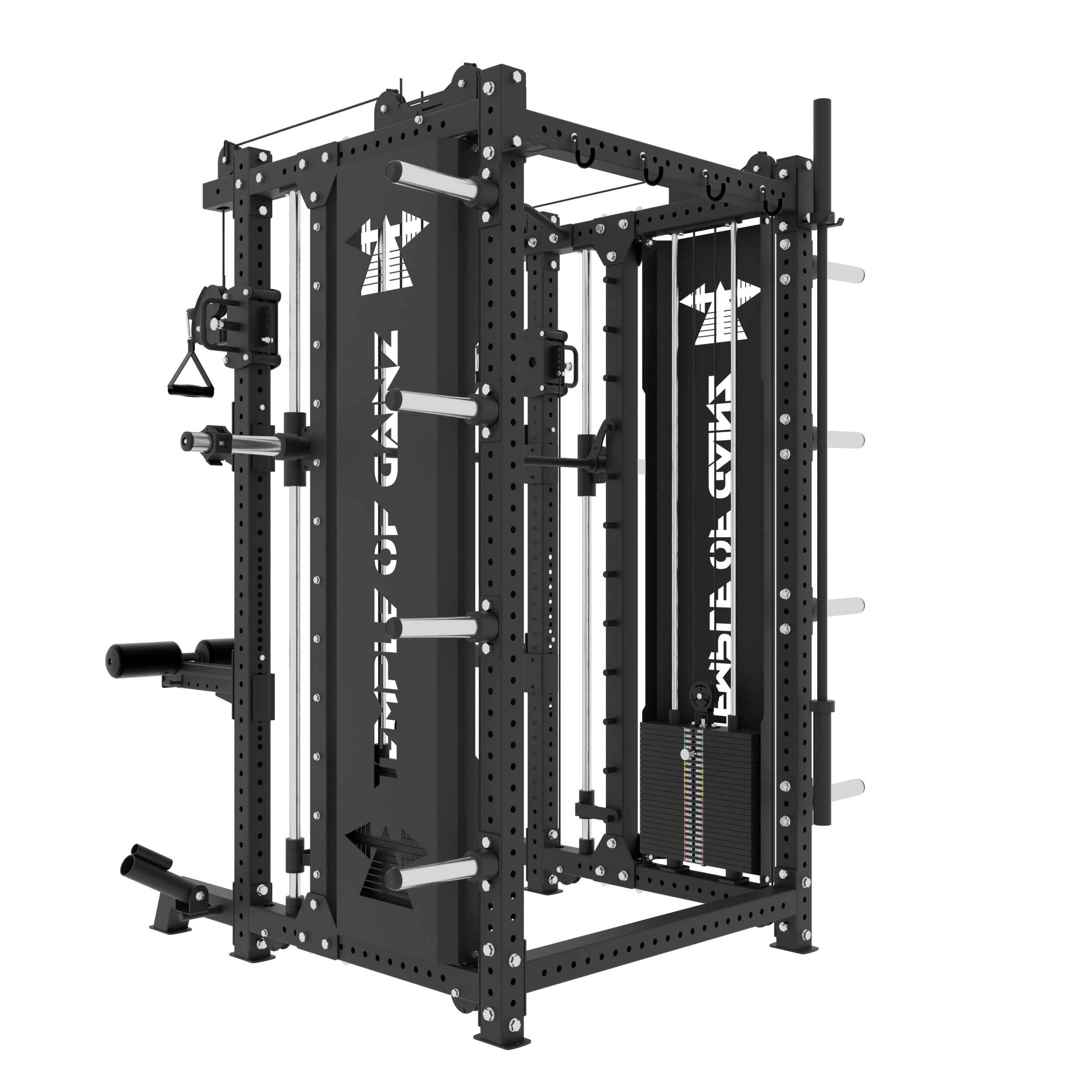 ALL-IN-ONE POWER RACK + FUNCTIONAL TRAINER + SMITH MACHINE VERSION 2 ...