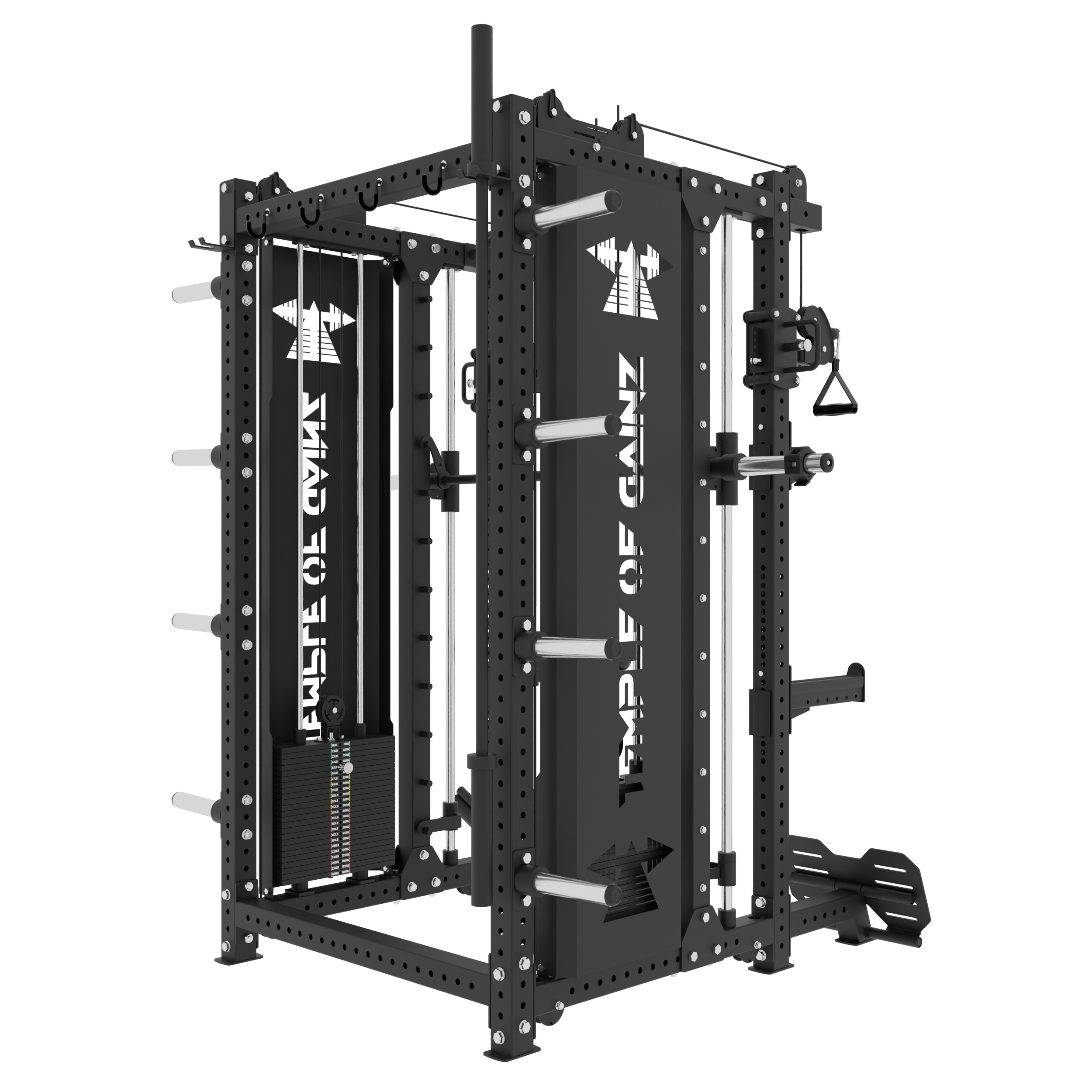 ALL-IN-ONE POWER RACK + FUNCTIONAL TRAINER + SMITH MACHINE VERSION 2 ...