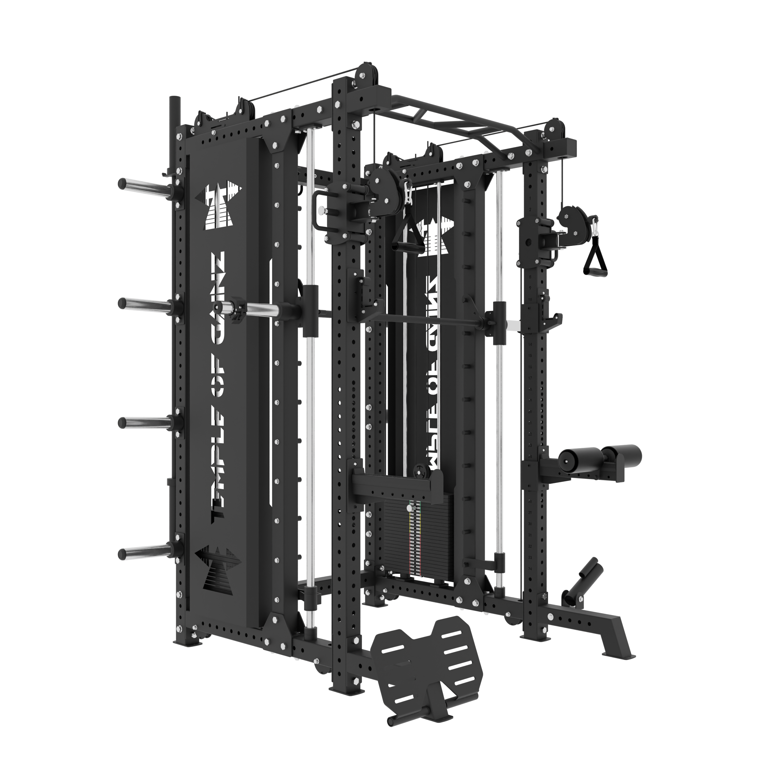 ALL-IN-ONE POWER RACK + FUNCTIONAL TRAINER + SMITH MACHINE VERSION 2 ...