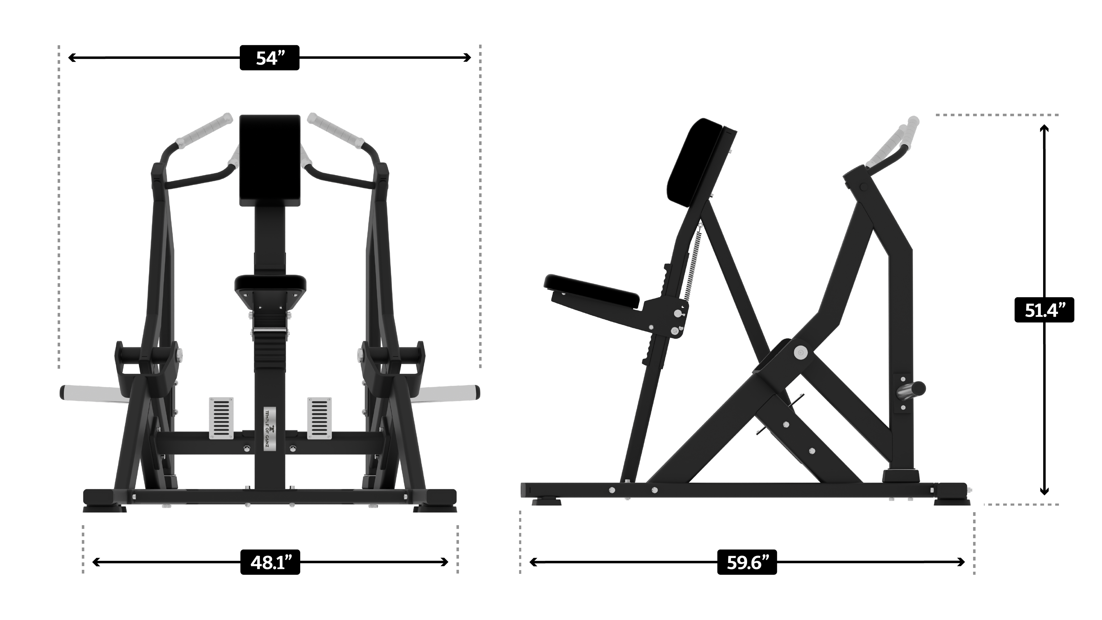 PLATE-LOADED ISO-LATERAL ROWING MACHINE – Temple of Gainz