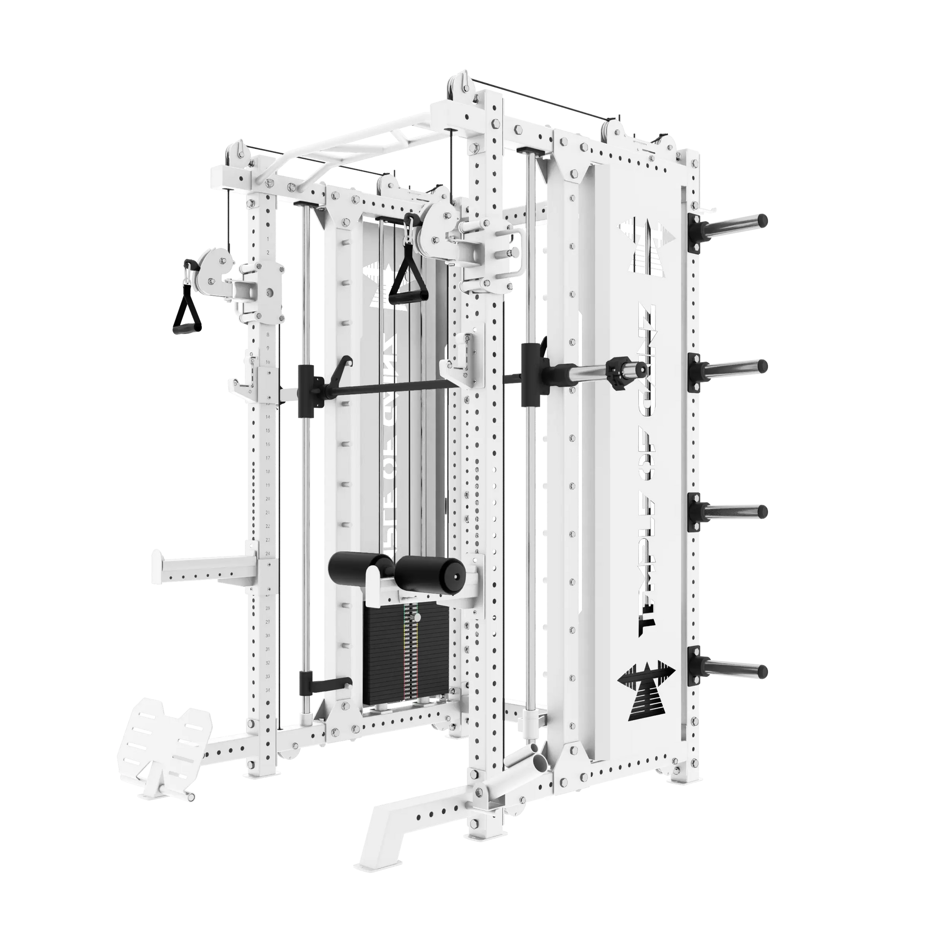 ALL-IN-ONE POWER RACK + FUNCTIONAL TRAINER + SMITH MACHINE VERSION