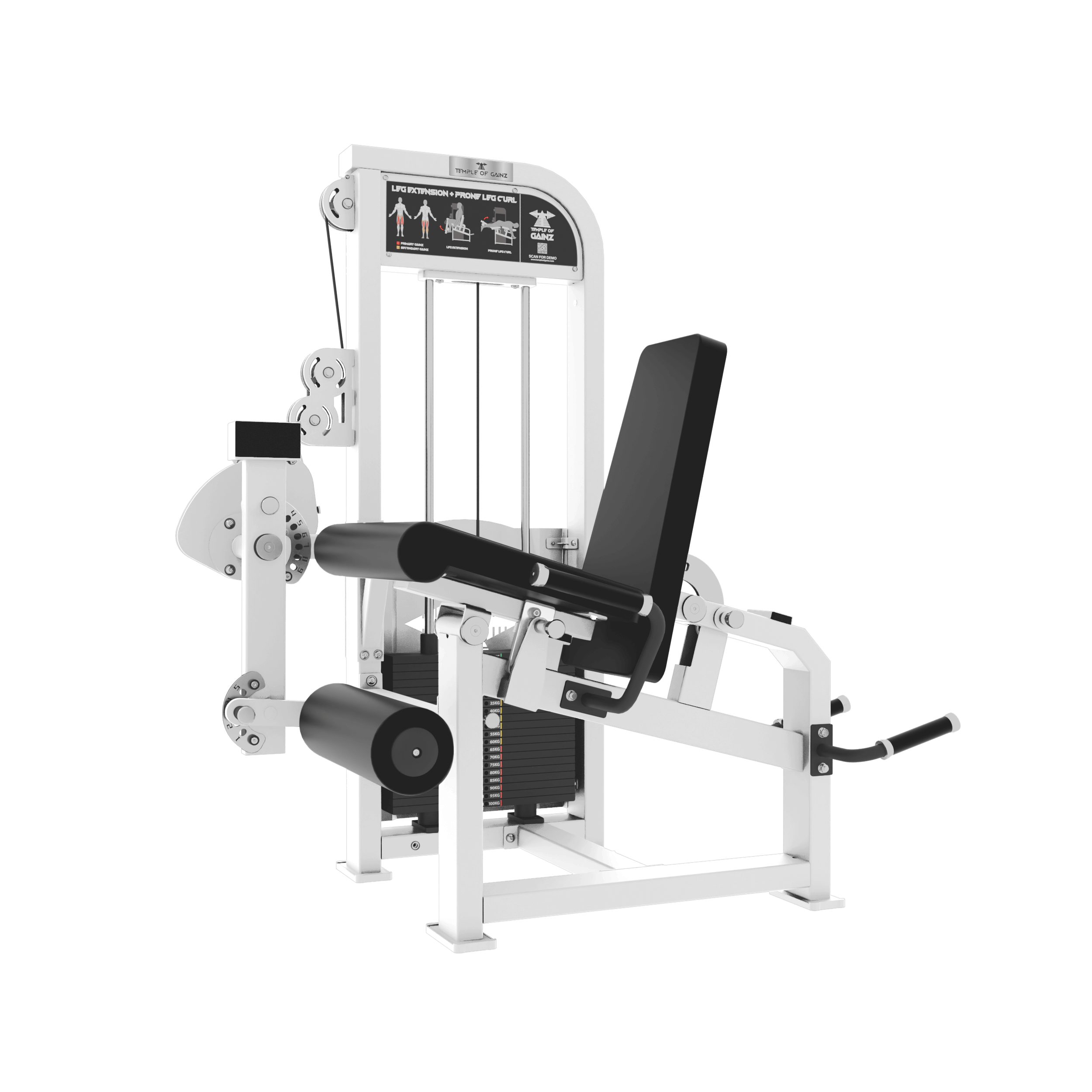 SELECTORIZED LEG EXTENSION PRONE LEG CURL MACHINE VERSION
