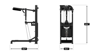 SCRATCH & DENT: WHITE SELECTORIZED STANDING CALF RAISE MACHINE VERSION 2