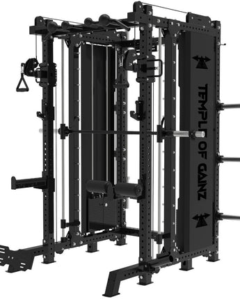 ALL-IN-ONE POWER RACK + FUNCTIONAL TRAINER + SMITH MACHINE