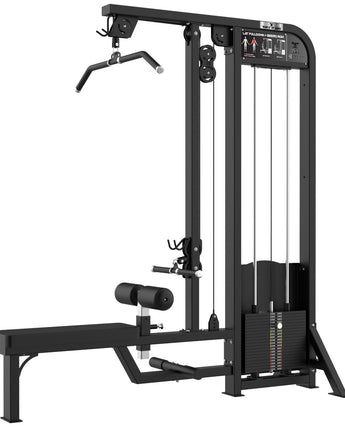 SELECTORIZED LAT PULLDOWN + SEATED ROW MACHINE