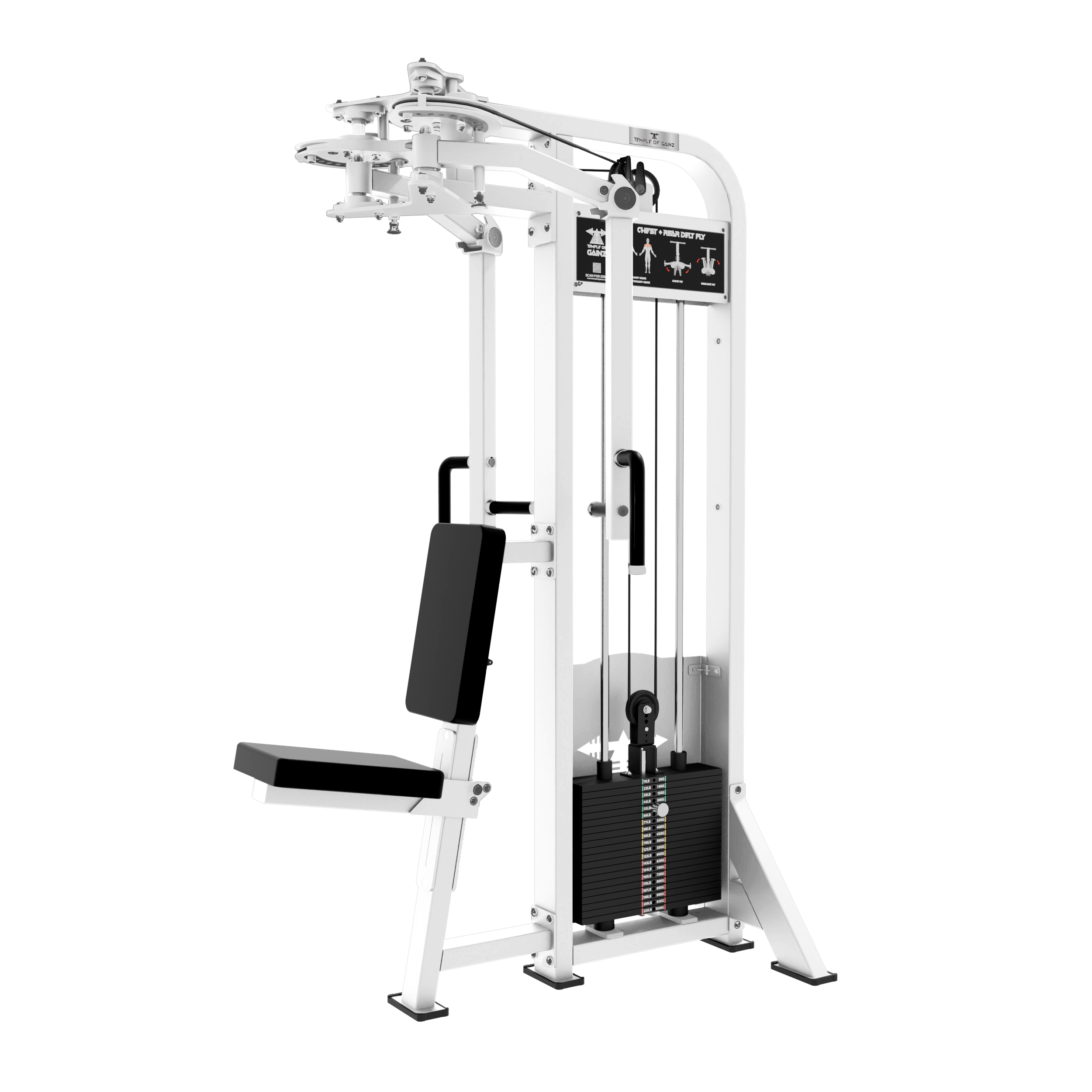 SELECTORIZED CHEST + REAR DELT FLY (PEC DECK) MACHINE VERSION 2 SELECTORIZED CHEST + REAR DELT FLY (PEC DECK) MACHINE VERSION 2