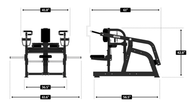 DISCONTINUED SALE: PLATE-LOADED SEATED TRICEPS DIP MACHINE (WHITE)