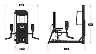 THE THUNDER THIGHS™ Selectorized Adjustable Hip Abduction + Adduction Machine