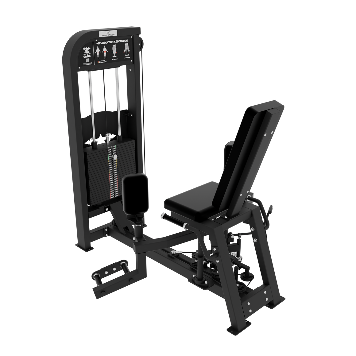 SELECTORIZED HIP ABDUCTION + ADDUCTION (INNER/OUTER THIGH) MACHINE VER ...