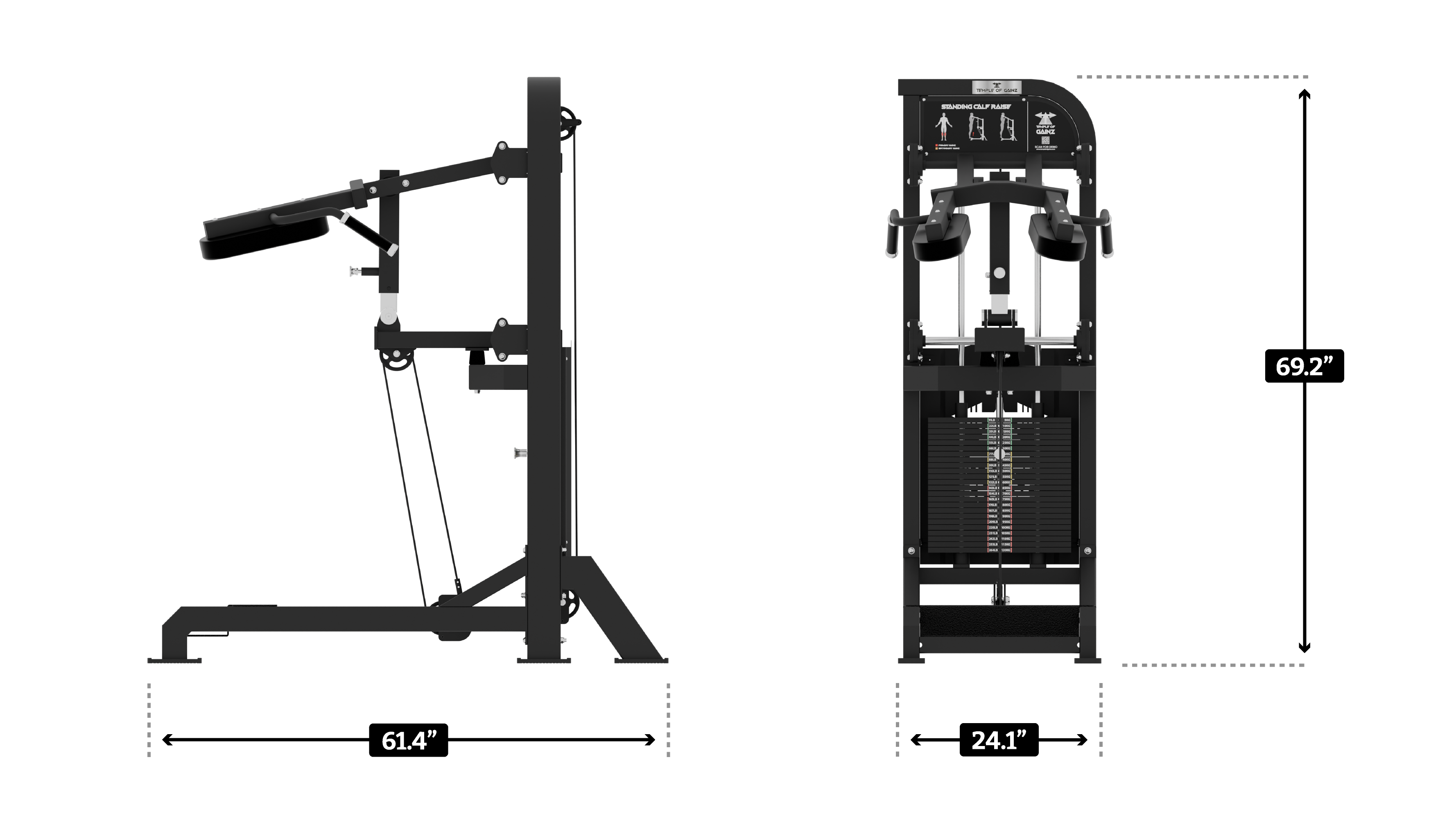SELECTORIZED STANDING CALF RAISE MACHINE VERSION 3 – Temple of Gainz SELECTORIZED STANDING CALF RAISE MACHINE VERSION 3 – Temple of Gainz