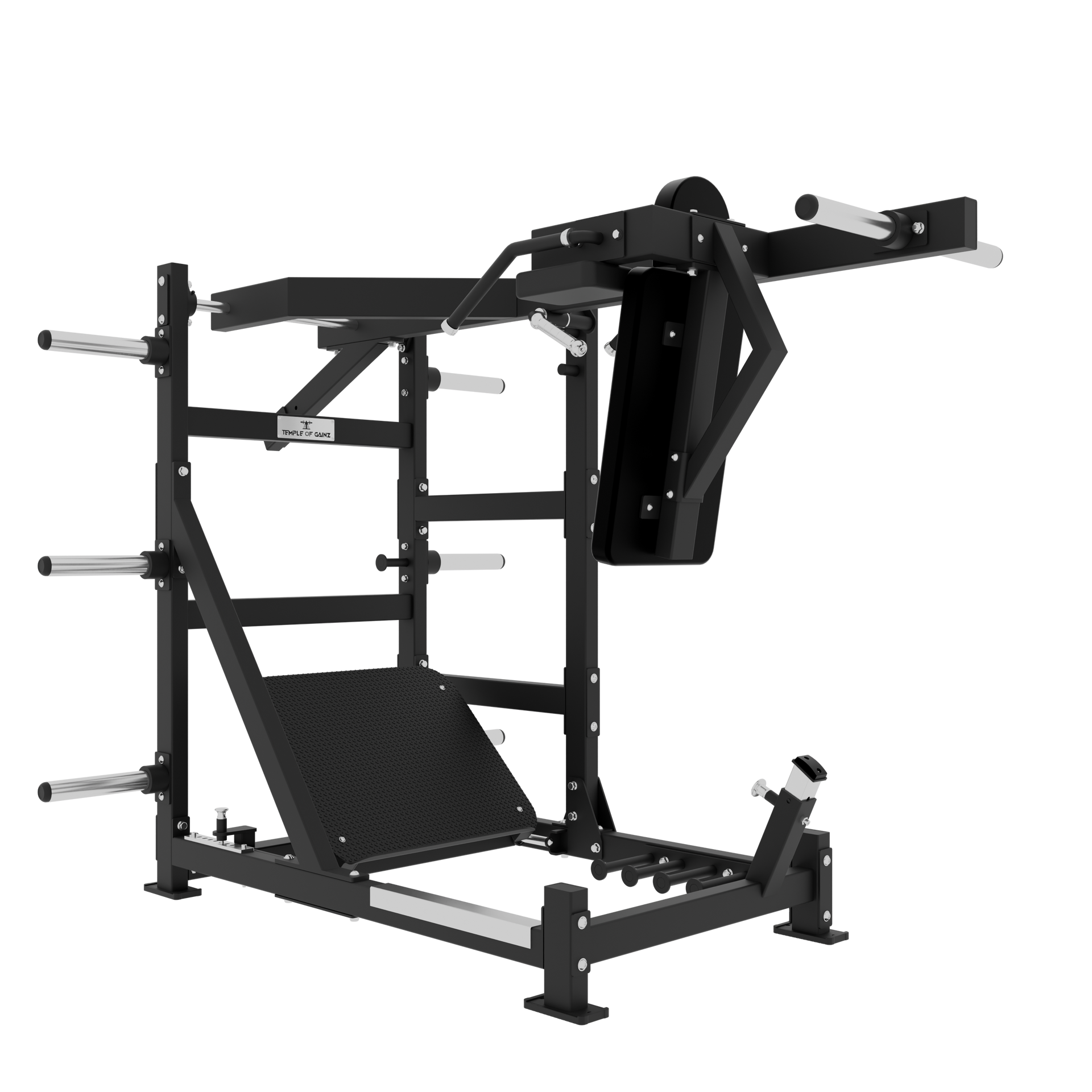 PLATE-LOADED ADJUSTABLE PENDULUM SQUAT MACHINE VERSION 3.1